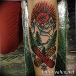 mountain tattoo photo 29.11.2018 №282 - example of a tattoo with a mountain - tattoovalue.net