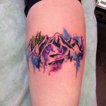 mountain tattoo photo 29.11.2018 №283 - example of a tattoo with a mountain - tattoovalue.net