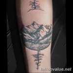 mountain tattoo photo 29.11.2018 №284 - example of a tattoo with a mountain - tattoovalue.net