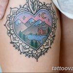 mountain tattoo photo 29.11.2018 №286 - example of a tattoo with a mountain - tattoovalue.net