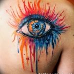 photo of eye tattoo 27.11.2018 №132 - an example of a finished eye tattoo - tattoovalue.net