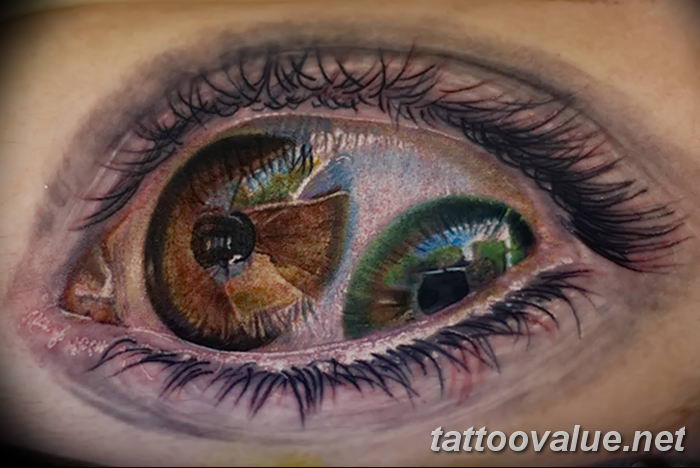 photo of eye tattoo 27.11.2018 №041 - an example of a finished eye tattoo - tattoovalue.net