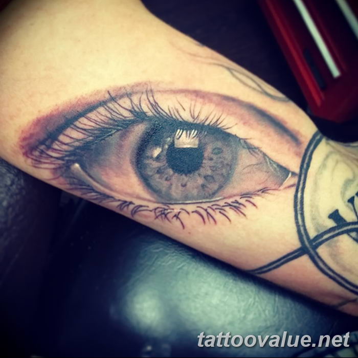 photo of eye tattoo 27.11.2018 №044 - an example of a finished eye tattoo - tattoovalue.net