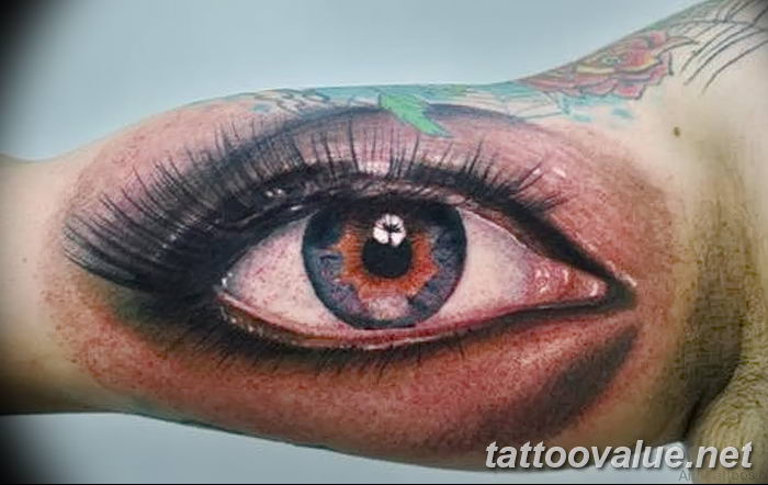 photo of eye tattoo 27.11.2018 №051 - an example of a finished eye tattoo - tattoovalue.net