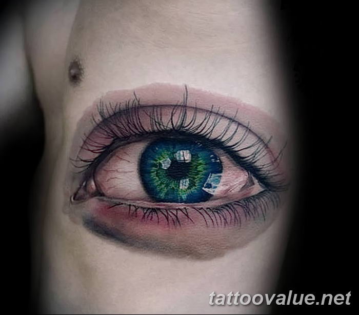 photo of eye tattoo 27.11.2018 №054 - an example of a finished eye tattoo - tattoovalue.net