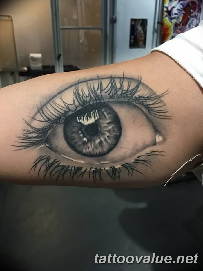photo of eye tattoo 27.11.2018 №063 - an example of a finished eye tattoo - tattoovalue.net