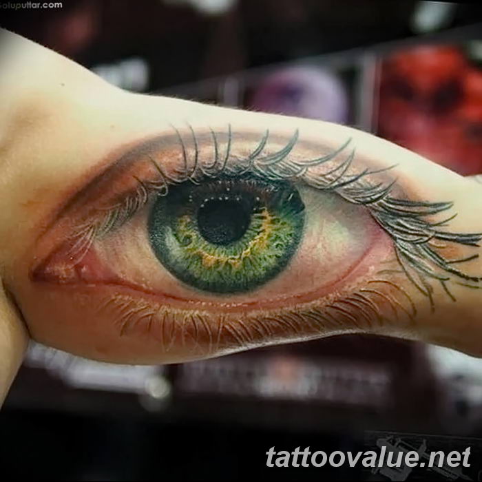 photo of eye tattoo 27.11.2018 №065 - an example of a finished eye tattoo - tattoovalue.net