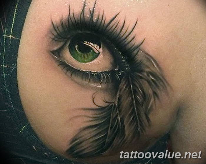 photo of eye tattoo 27.11.2018 №066 - an example of a finished eye tattoo - tattoovalue.net