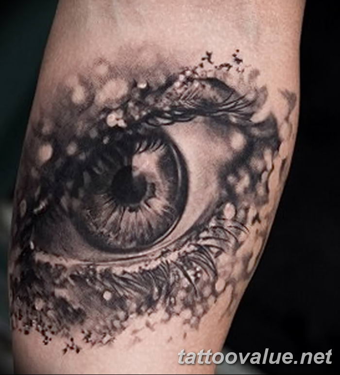 photo of eye tattoo 27.11.2018 №067 - an example of a finished eye tattoo - tattoovalue.net