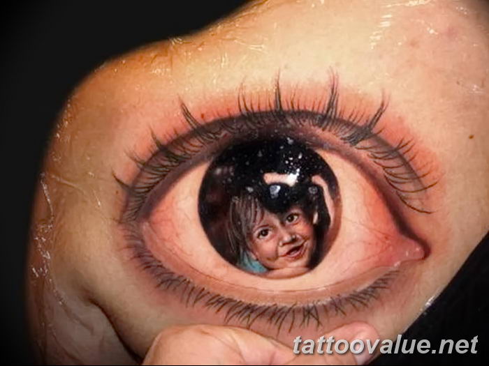 photo of eye tattoo 27.11.2018 №072 - an example of a finished eye tattoo - tattoovalue.net