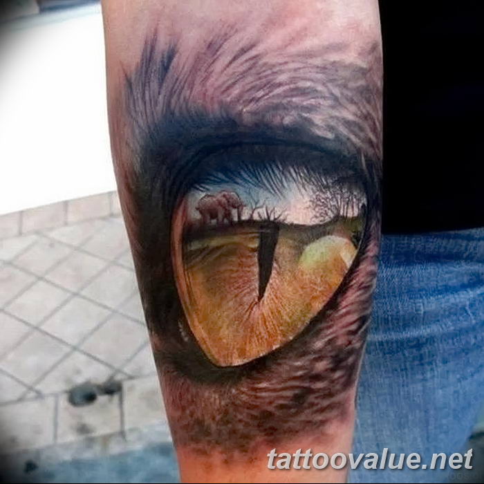photo of eye tattoo 27.11.2018 №073 - an example of a finished eye tattoo - tattoovalue.net