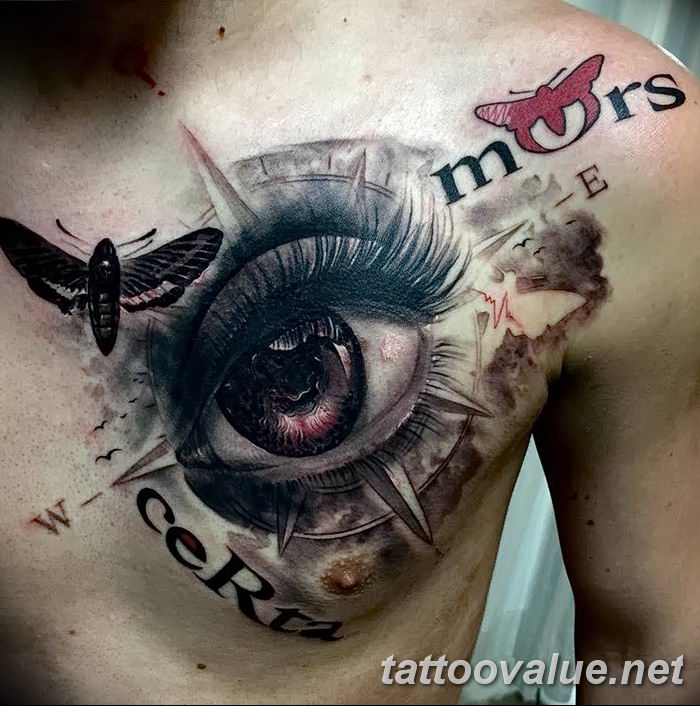 photo of eye tattoo 27.11.2018 №076 - an example of a finished eye tattoo - tattoovalue.net