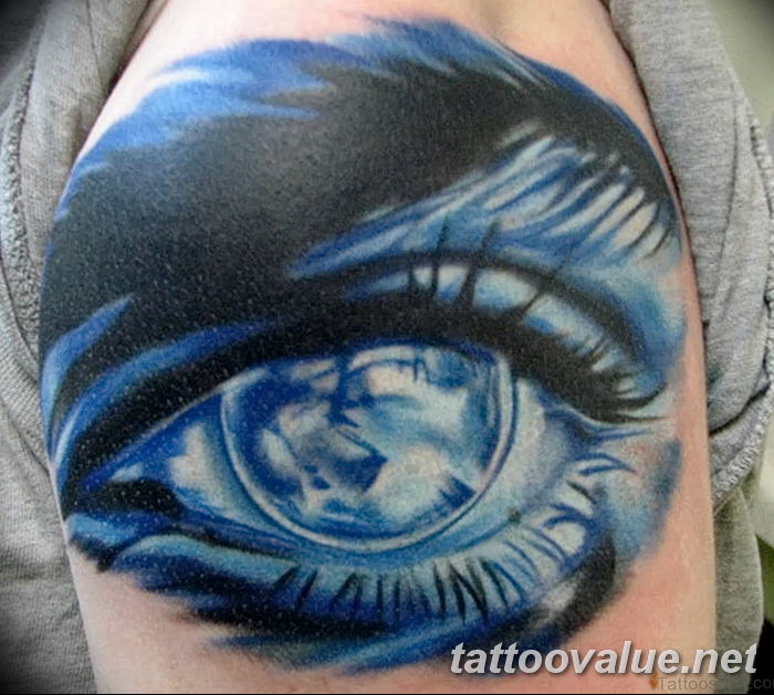 photo of eye tattoo 27.11.2018 №090 - an example of a finished eye tattoo - tattoovalue.net