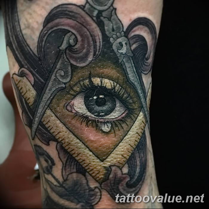 photo of eye tattoo 27.11.2018 №100 - an example of a finished eye tattoo - tattoovalue.net