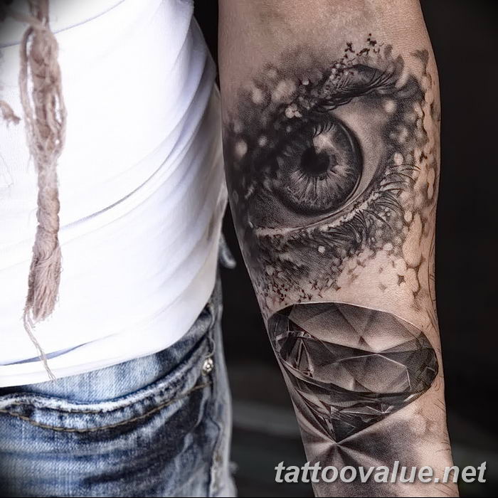 photo of eye tattoo 27.11.2018 №109 - an example of a finished eye tattoo - tattoovalue.net