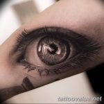 photo of eye tattoo 27.11.2018 №110 - an example of a finished eye tattoo - tattoovalue.net