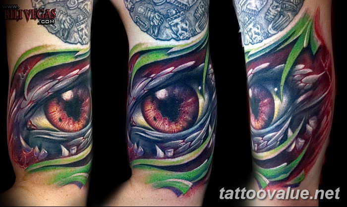 photo of eye tattoo 27.11.2018 №119 - an example of a finished eye tattoo - tattoovalue.net