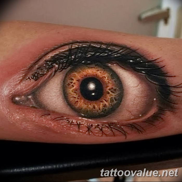 photo of eye tattoo 27.11.2018 №123 - an example of a finished eye tattoo - tattoovalue.net