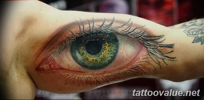 photo of eye tattoo 27.11.2018 №126 - an example of a finished eye tattoo - tattoovalue.net