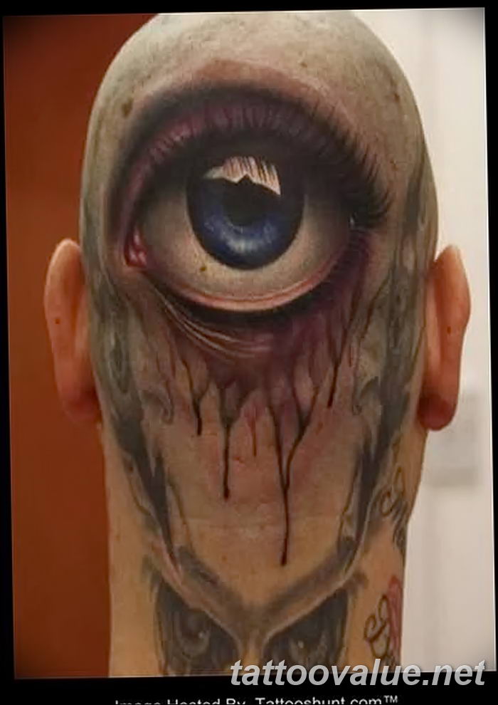 photo of eye tattoo 27.11.2018 №133 - an example of a finished eye tattoo - tattoovalue.net