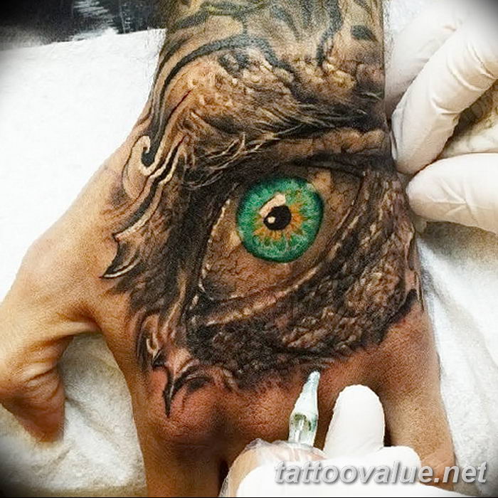 photo of eye tattoo 27.11.2018 №134 - an example of a finished eye tattoo - tattoovalue.net