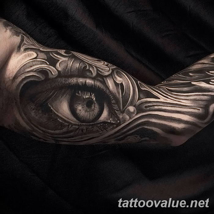 photo of eye tattoo 27.11.2018 №139 - an example of a finished eye tattoo - tattoovalue.net