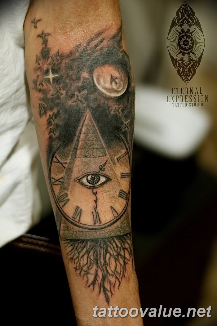 photo of eye tattoo 27.11.2018 №140 - an example of a finished eye tattoo - tattoovalue.net