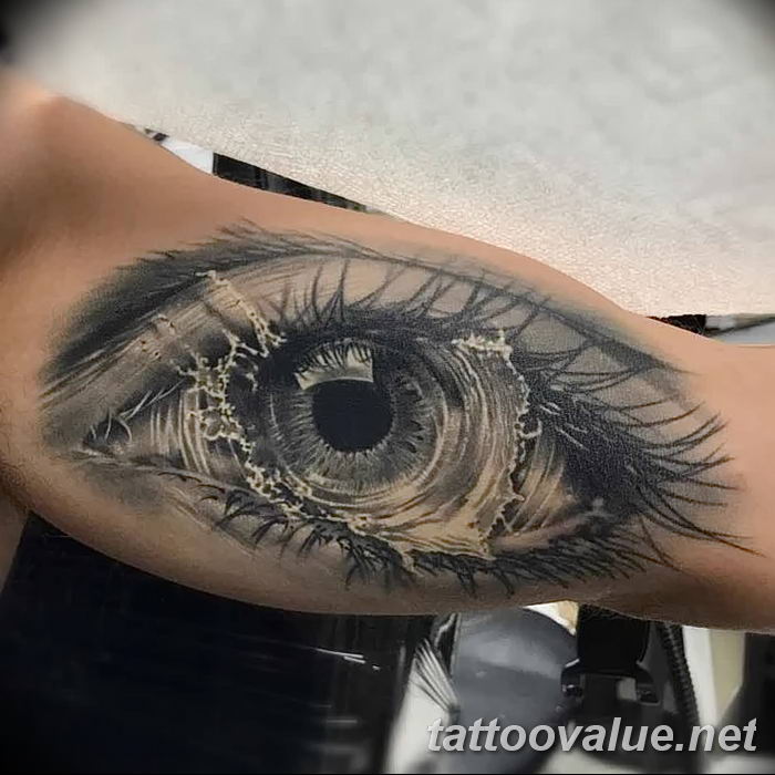 photo of eye tattoo 27.11.2018 №144 - an example of a finished eye tattoo - tattoovalue.net