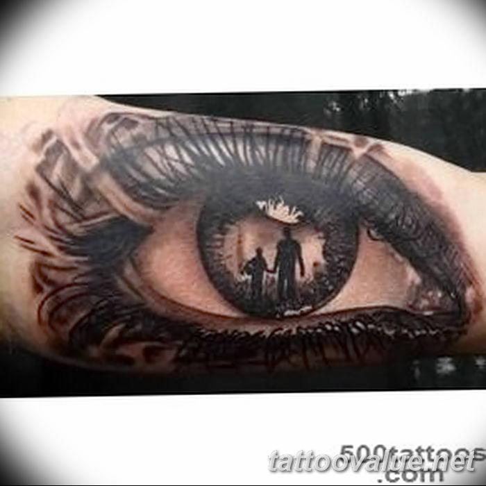 photo of eye tattoo 27.11.2018 №146 - an example of a finished eye tattoo - tattoovalue.net