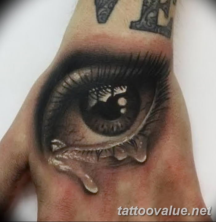 photo of eye tattoo 27.11.2018 №147 - an example of a finished eye tattoo - tattoovalue.net