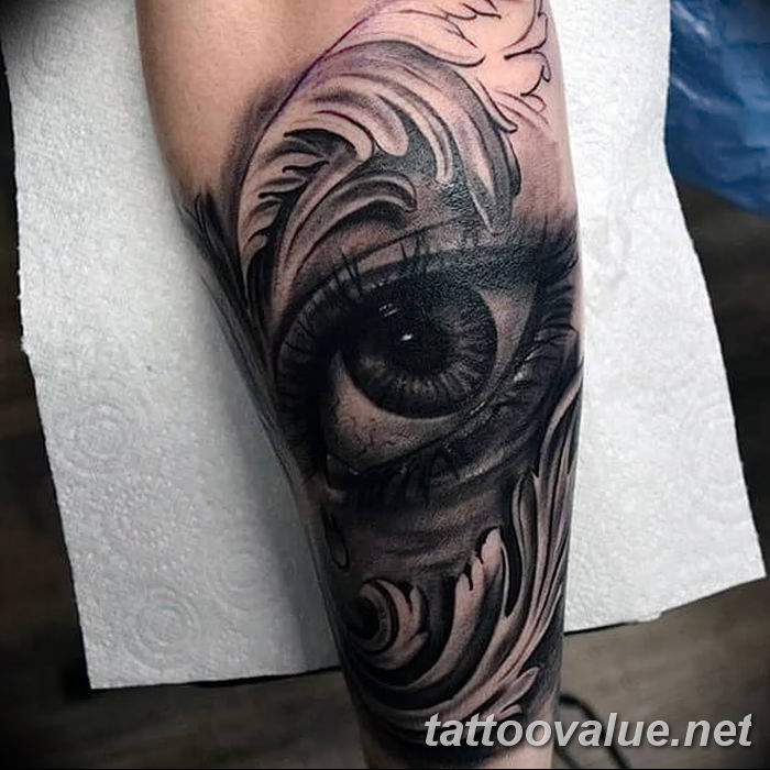 photo of eye tattoo 27.11.2018 №148 - an example of a finished eye tattoo - tattoovalue.net
