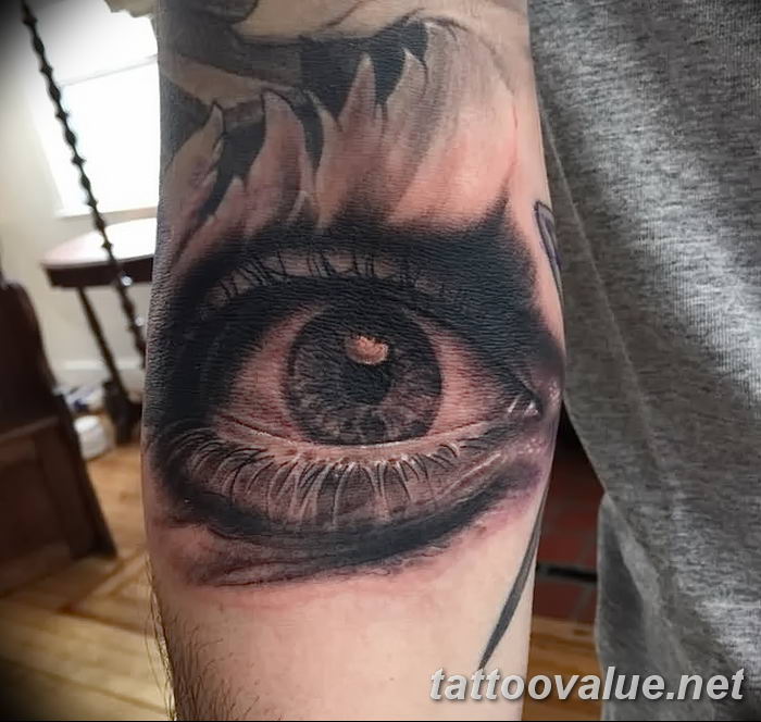 photo of eye tattoo 27.11.2018 №149 - an example of a finished eye tattoo - tattoovalue.net