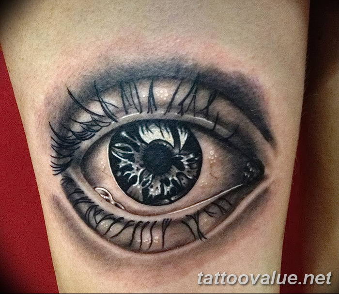 photo of eye tattoo 27.11.2018 №153 - an example of a finished eye tattoo - tattoovalue.net