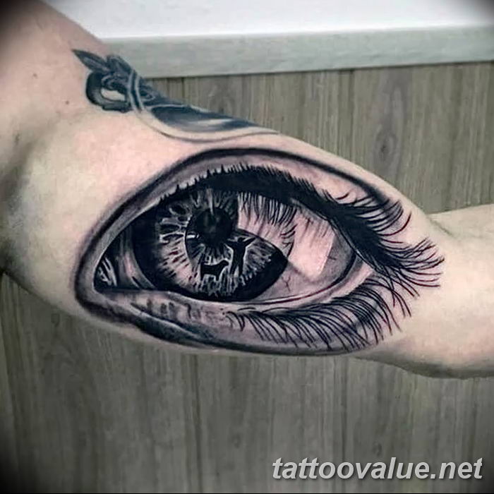 photo of eye tattoo 27.11.2018 №156 - an example of a finished eye tattoo - tattoovalue.net