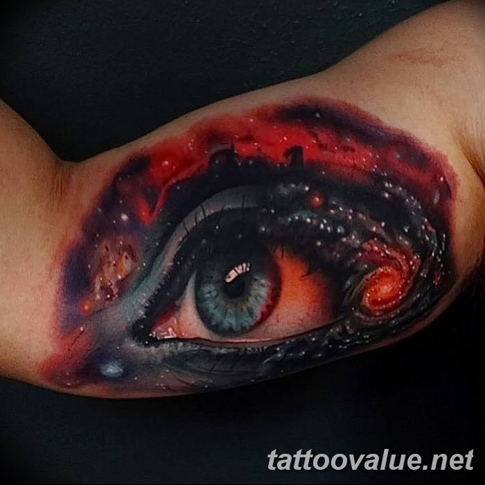 photo of eye tattoo 27.11.2018 №162 - an example of a finished eye tattoo - tattoovalue.net
