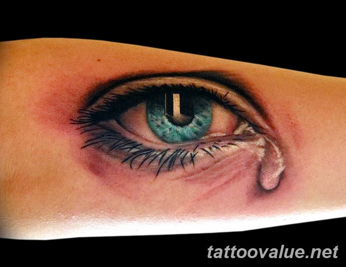 photo of eye tattoo 27.11.2018 №165 - an example of a finished eye tattoo - tattoovalue.net