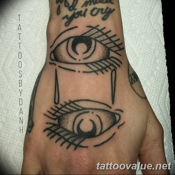 photo of eye tattoo 27.11.2018 №166 - an example of a finished eye tattoo - tattoovalue.net