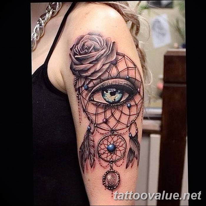 photo of eye tattoo 27.11.2018 №167 - an example of a finished eye tattoo - tattoovalue.net