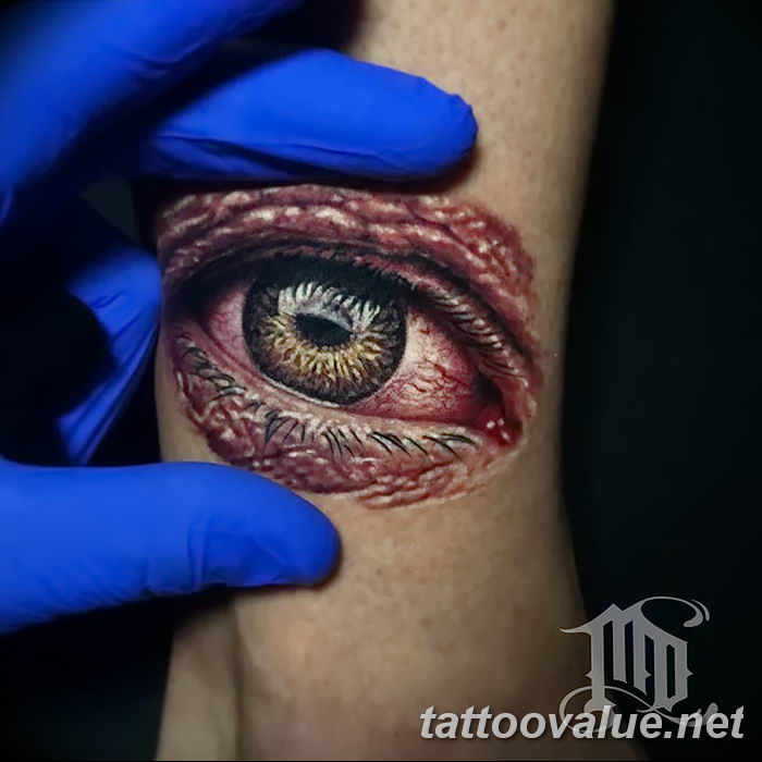 photo of eye tattoo 27.11.2018 №191 - an example of a finished eye tattoo - tattoovalue.net