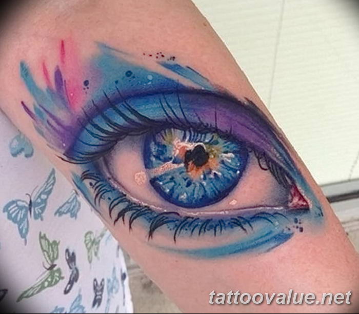 photo of eye tattoo 27.11.2018 №197 - an example of a finished eye tattoo - tattoovalue.net