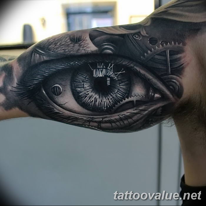 photo of eye tattoo 27.11.2018 №206 - an example of a finished eye tattoo - tattoovalue.net