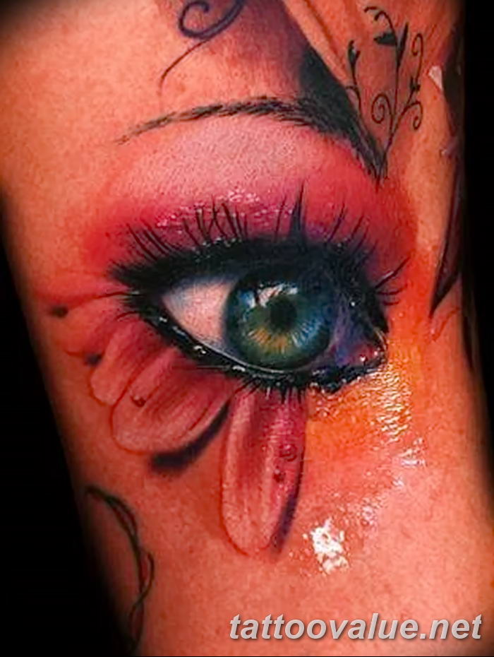 photo of eye tattoo 27.11.2018 №209 - an example of a finished eye tattoo - tattoovalue.net