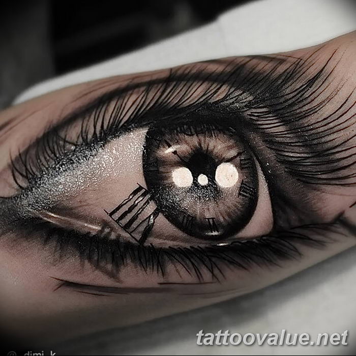photo of eye tattoo 27.11.2018 №212 - an example of a finished eye tattoo - tattoovalue.net
