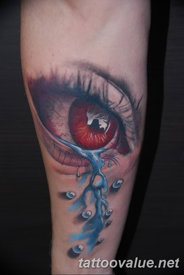 photo of eye tattoo 27.11.2018 №213 - an example of a finished eye tattoo - tattoovalue.net