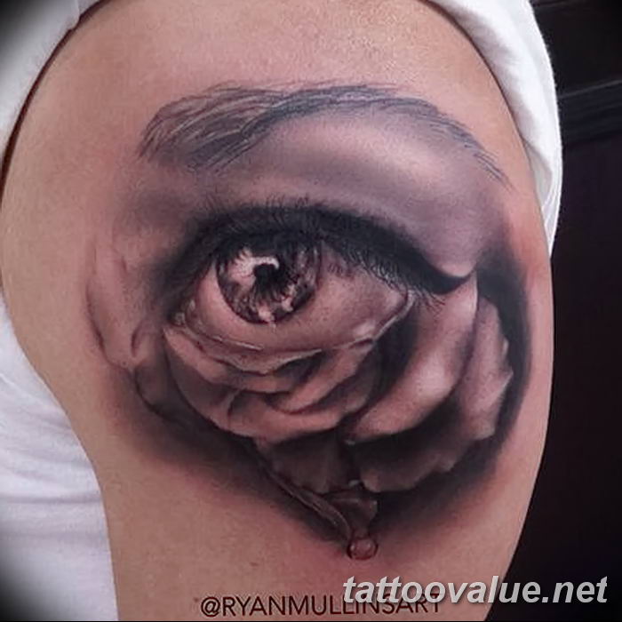 photo of eye tattoo 27.11.2018 №215 - an example of a finished eye tattoo - tattoovalue.net