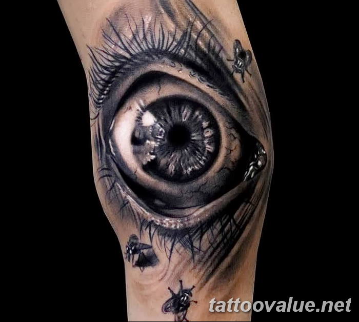 photo of eye tattoo 27.11.2018 №220 - an example of a finished eye tattoo - tattoovalue.net