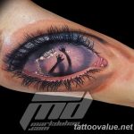 photo of eye tattoo 27.11.2018 №223 - an example of a finished eye tattoo - tattoovalue.net