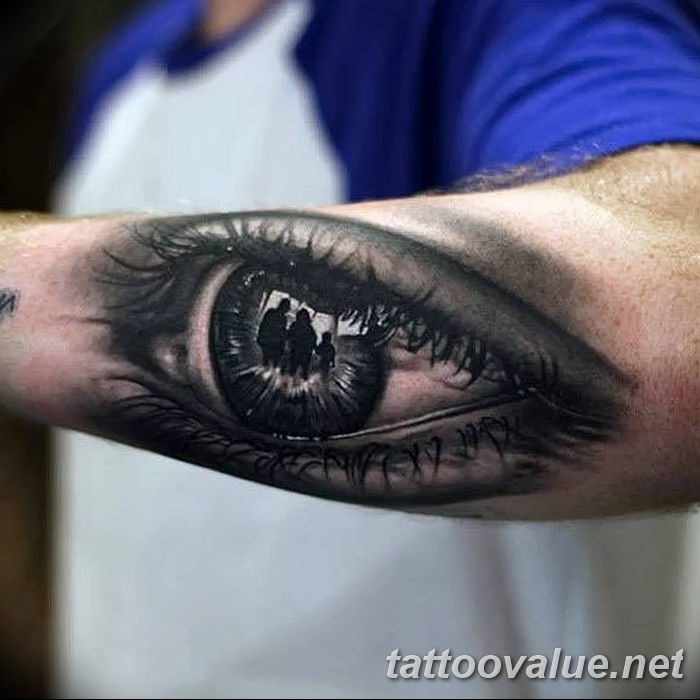 photo of eye tattoo 27.11.2018 №230 - an example of a finished eye tattoo - tattoovalue.net
