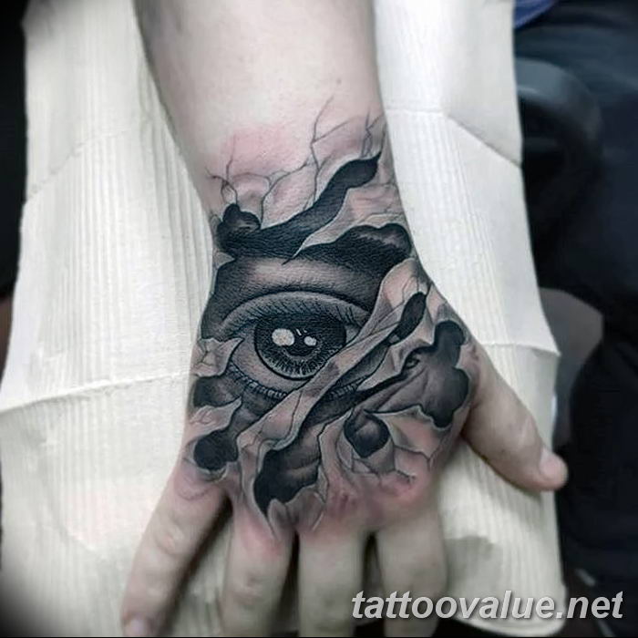 photo of eye tattoo 27.11.2018 №232 - an example of a finished eye tattoo - tattoovalue.net