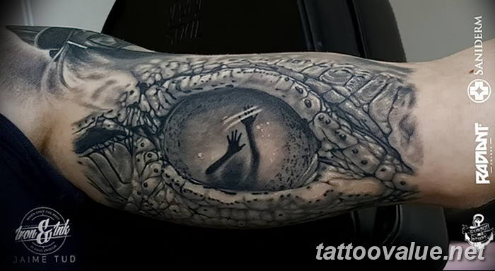 photo of eye tattoo 27.11.2018 №237 - an example of a finished eye tattoo - tattoovalue.net